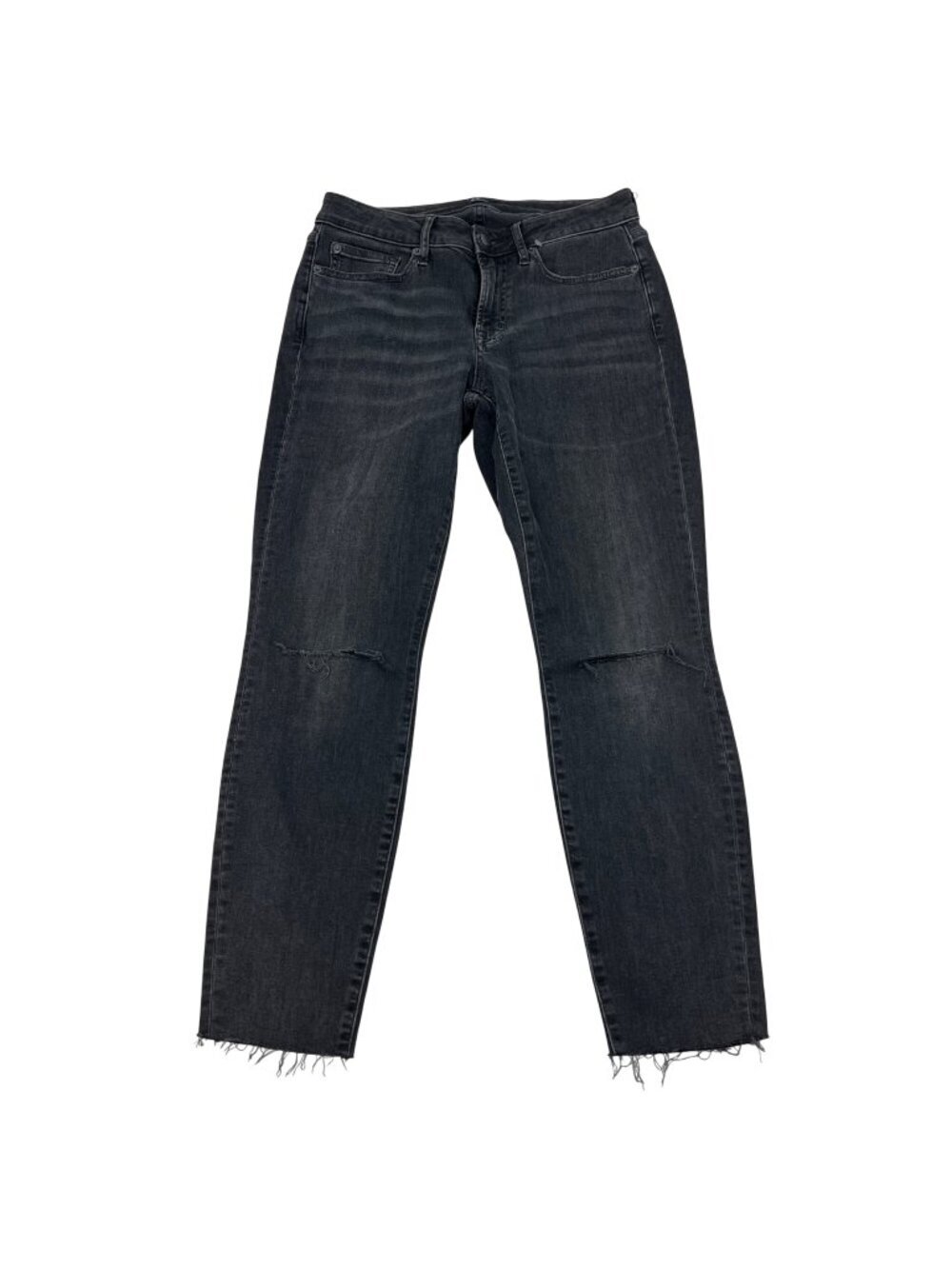 Gap Denim Womens Curvy True Skinny Jeans Distressed Gray Size 6/28R